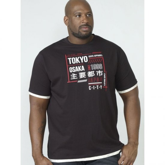 D555 Merlin T-shirt Black - Marškinėliai - Marškinėliai - 2XL-14XL