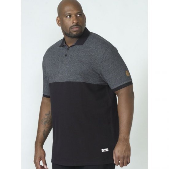 D555 Stefhen Polo Black - Polo marškinėliai - Polo marškinėliai - 2XL-8XL