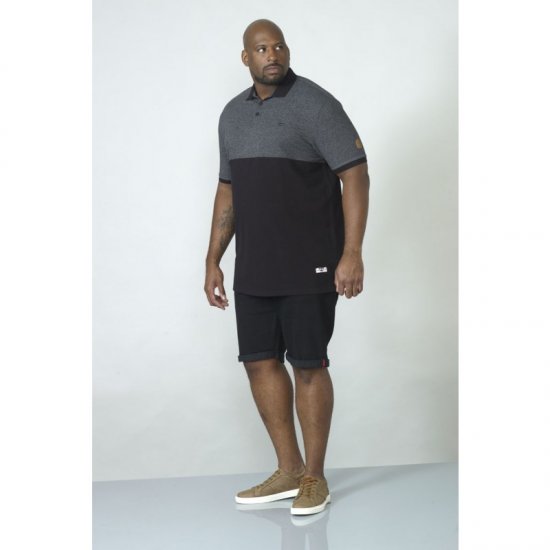 D555 Stefhen Polo Black - Polo marškinėliai - Polo marškinėliai - 2XL-8XL