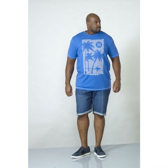 D555 Kansas T-shirt Blue - Marškinėliai - Marškinėliai - 2XL-14XL