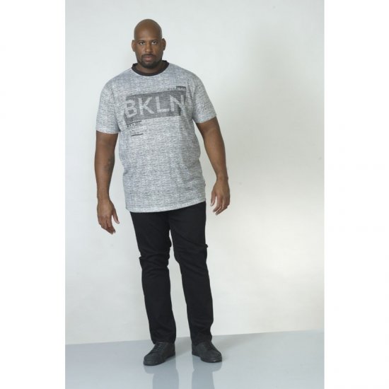 D555 NewYork Brooklyn T-shirt Black - Marškinėliai - Marškinėliai - 2XL-14XL