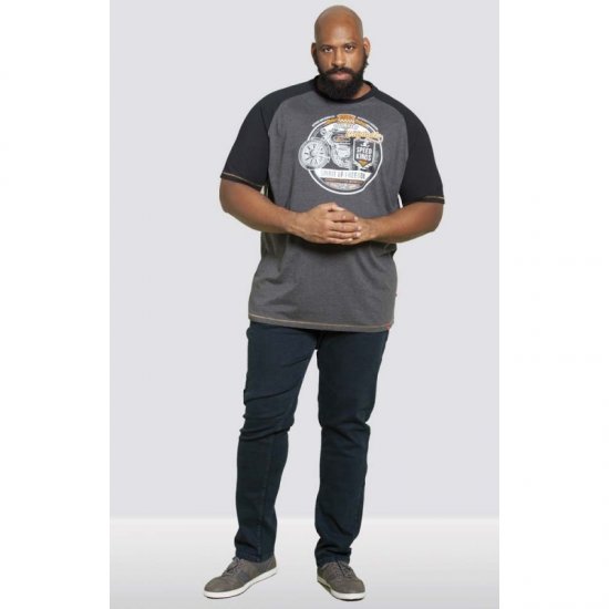 D555 Dallas T-shirt Charcoal - Marškinėliai - Marškinėliai - 2XL-14XL