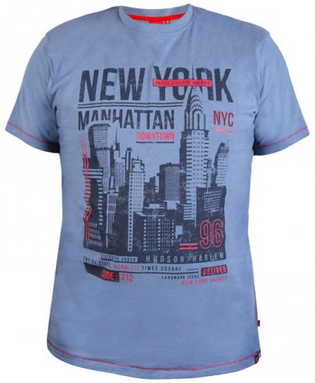 D555 Delta T-shirt Denim Blue - Marškinėliai - Marškinėliai - 2XL-14XL