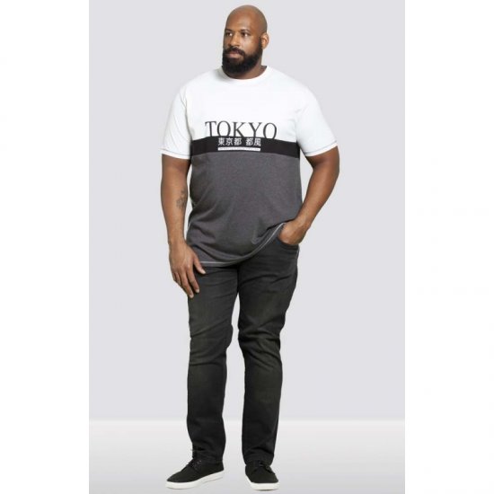 D555 Morris T-shirt Charcoal - Marškinėliai - Marškinėliai - 2XL-14XL