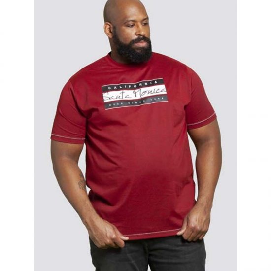 D555 Tempa T-shirt Red - Marškinėliai - Marškinėliai - 2XL-14XL