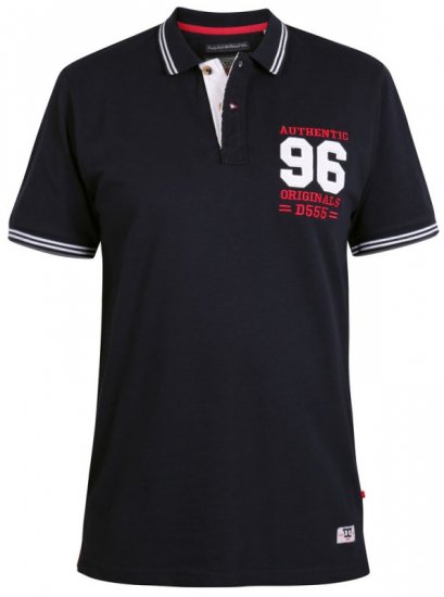 D555 Bartley Polo Dark Navy - Polo marškinėliai - Polo marškinėliai - 2XL-8XL