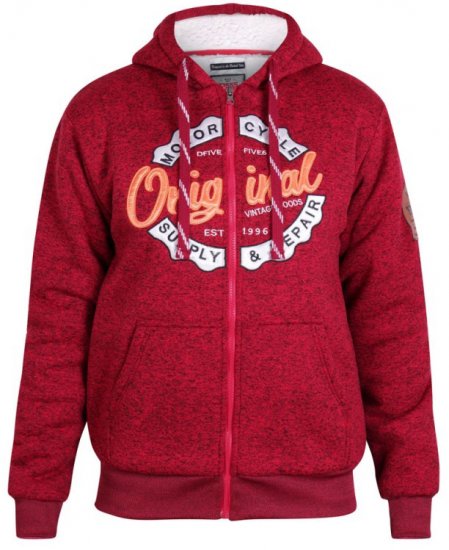 D555 Rylan Hoodie Red - Megztiniai ir džemperiai - Megztiniai ir Džemperiai - 2XL-14XL