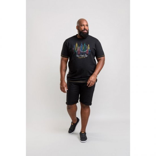D555 Shelby T-shirt Black - Marškinėliai - Marškinėliai - 2XL-14XL