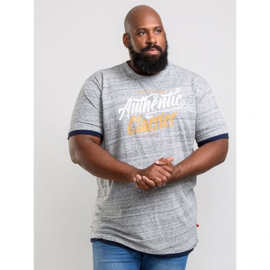 D555 Finn T-shirt Grey - Marškinėliai - Marškinėliai - 2XL-14XL