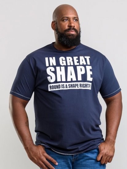 D555 Ronald T-shirt Navy - Marškinėliai - Marškinėliai - 2XL-14XL
