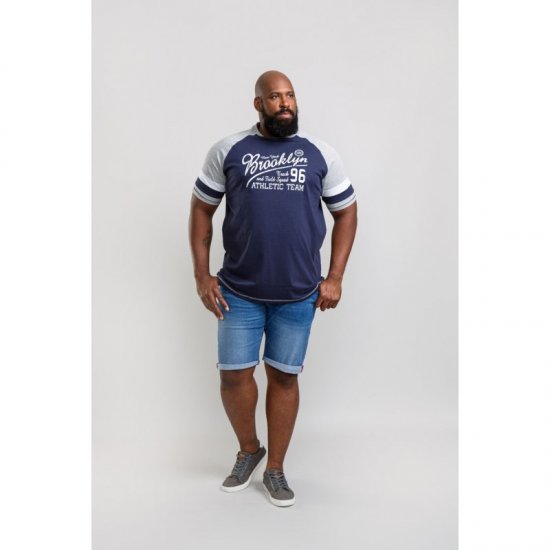 D555 Jones T-shirt Navy - Marškinėliai - Marškinėliai - 2XL-14XL