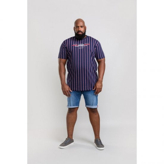 D555 Davis T-shirt Navy - Marškinėliai - Marškinėliai - 2XL-14XL