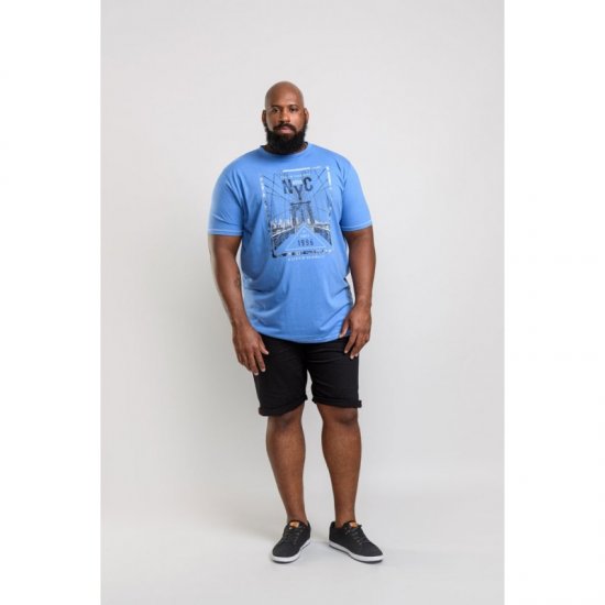 D555 Monty T-shirt Blue - Marškinėliai - Marškinėliai - 2XL-14XL