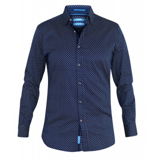 D555 Lavar Long Sleeve Diamond Printed Shirt - Marškiniai - Marškiniai - 2XL-8XL