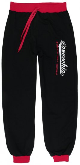 Lavecchia 2020 Sweatpants with Cuff Black/Red - Laisvalaikio kelnės ir šortai - Laisvalaikio Kelnės ir Šortai - 2XL-12XL