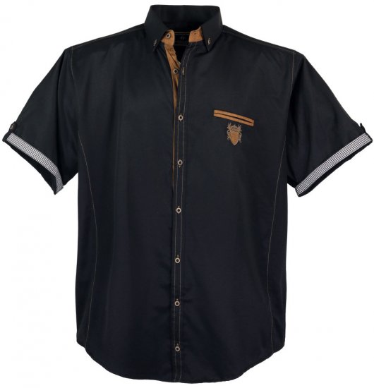 Lavecchia 1128 Short sleeve Shirt Black - Marškiniai - Marškiniai - 2XL-8XL