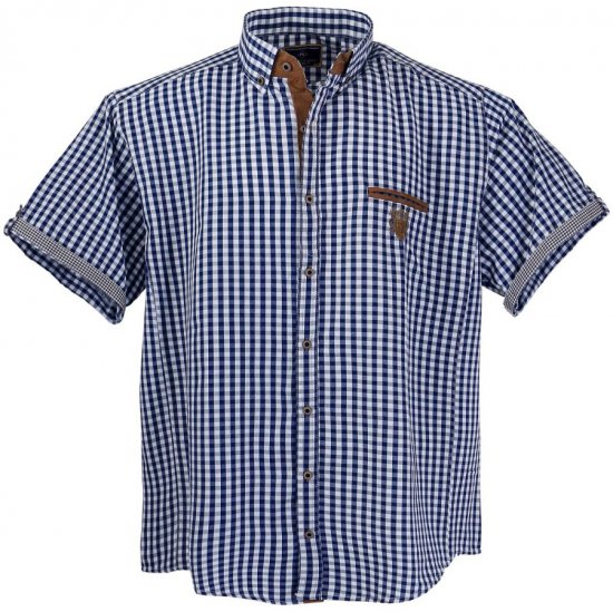 Lavecchia 1129 Short sleeve Shirt Jeansblue - Marškiniai - Marškiniai - 2XL-8XL