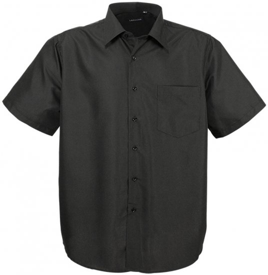 Lavecchia Classic Short Sleeve Shirt Black - Marškiniai - Marškiniai - 2XL-8XL