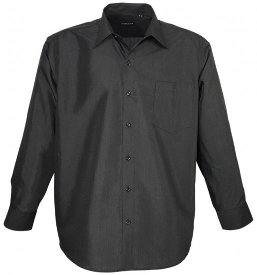 Lavecchia Classic Long Sleeve Shirt Black - Marškiniai - Marškiniai - 2XL-8XL