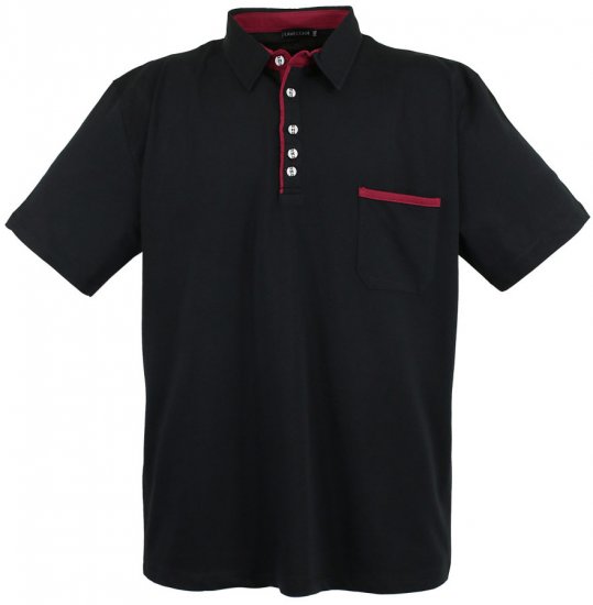 Lavecchia 1701 Jersey Poloshirt Black - Polo marškinėliai - Polo marškinėliai - 2XL-8XL