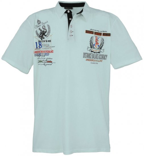 Lavecchia 2038 Printed Jersey Poloshirt Mint - Polo marškinėliai - Polo marškinėliai - 2XL-8XL