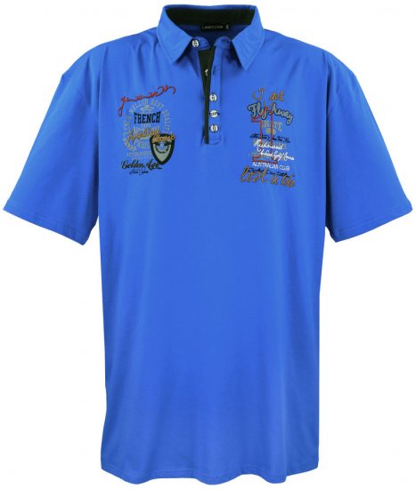 Lavecchia 3101 Printed Jersey Poloshirt Royal Blue - Polo marškinėliai - Polo marškinėliai - 2XL-8XL