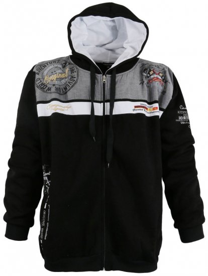 Lavecchia 2022 Printed Zipper Hoodie Black - Megztiniai ir džemperiai - Megztiniai ir Džemperiai - 2XL-14XL