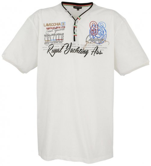 Lavecchia 608 Printed T-shirt Cream White - Marškinėliai - Marškinėliai - 2XL-14XL