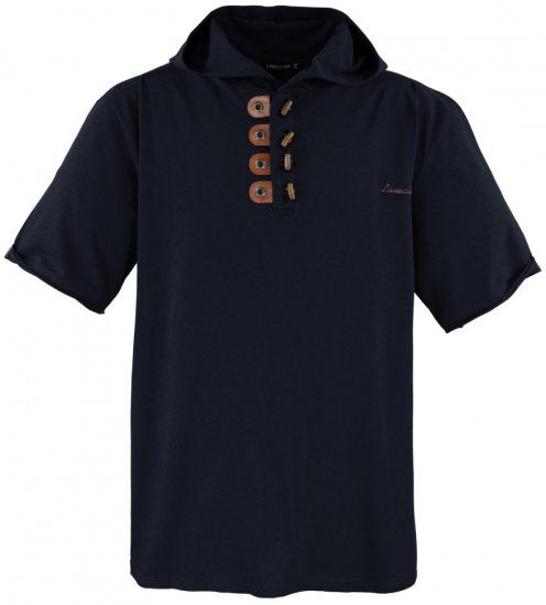 Lavecchia 609 T-shirt with Hoodie Black - Marškinėliai - Marškinėliai - 2XL-14XL