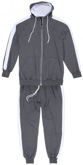Lavecchia 611 Tracksuit Charcoal - Treningai - "Didelių dydžių sportiniai kostiumai vyrams "