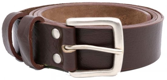 D555 Liam Hand Crafted Real Leather Belt, 3,7cm - Diržai - Didelių dydžių diržai - W40-W70/2XL-8XL