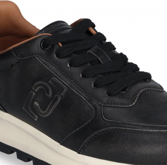 Liu Jo Running 01 Leather Sneakers Black - Vyriški batai 40-52 - 