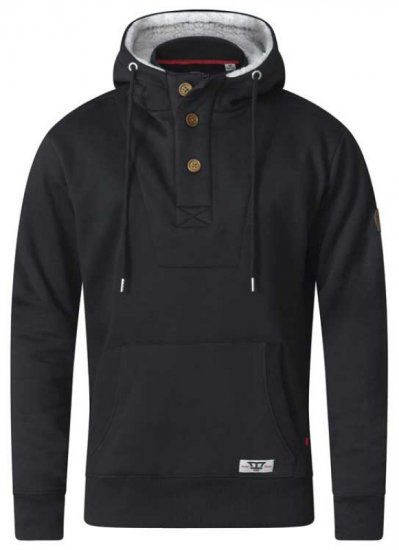 D555 Lorenzo Half zip Hoodie Black - Megztiniai ir džemperiai - Megztiniai ir Džemperiai - 2XL-14XL