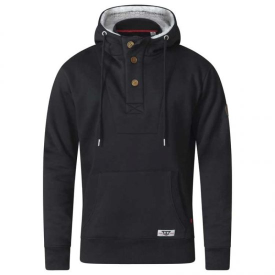 D555 Lorenzo Half zip Hoodie Black - Megztiniai ir džemperiai - Megztiniai ir Džemperiai - 2XL-14XL