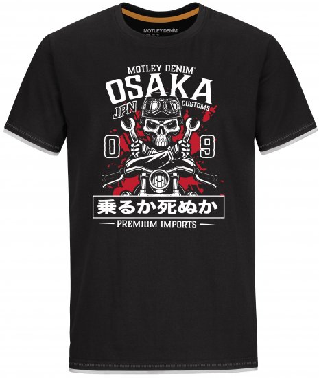 Motley Denim T-shirt Ludlow Black - Marškinėliai - Marškinėliai - 2XL-14XL