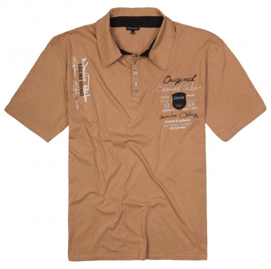 Lavecchia 610 Marškinėliai su apykakle Kupranugario smėlio - Polo marškinėliai - Polo marškinėliai - 2XL-8XL
