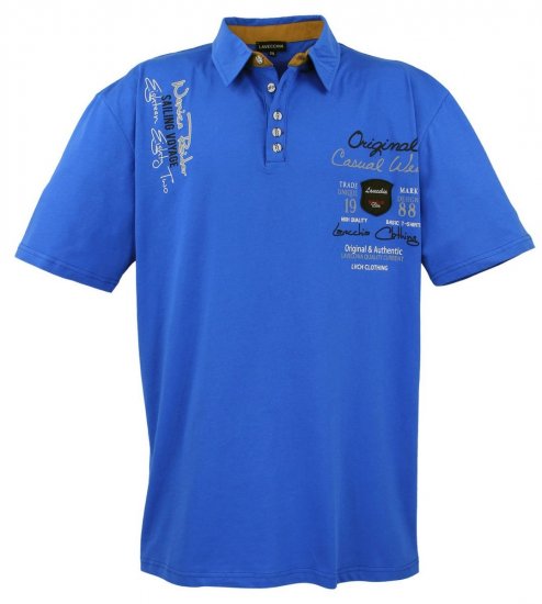Lavecchia 610 Marškinėliai su apykakle Karališka mėlyna - Polo marškinėliai - Polo marškinėliai - 2XL-8XL