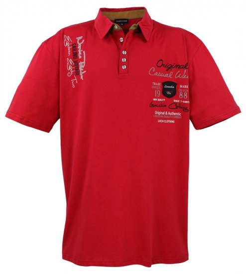 Lavecchia 610 Marškinėliai su apykakle Raudona - Polo marškinėliai - Polo marškinėliai - 2XL-8XL