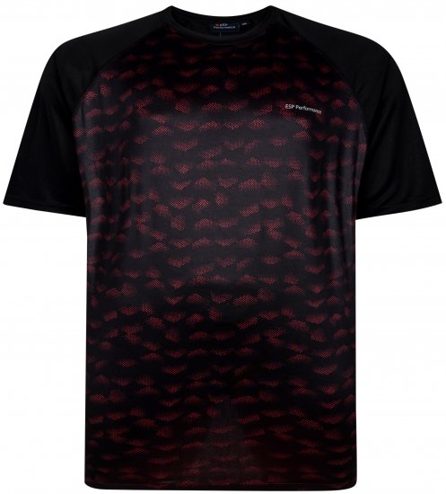 Espionage LW157 Performance T-shirt Black/Red - Sportiniai drabuziai & outdoor - Dideliu dydziu sportiniai drabuziai vyrams