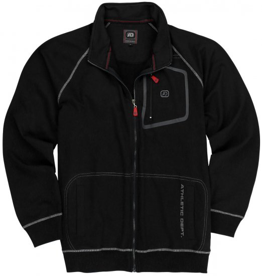 Adamo Manuel Sweatshirt with Zipper Black - Megztiniai ir džemperiai - Megztiniai ir Džemperiai - 2XL-14XL