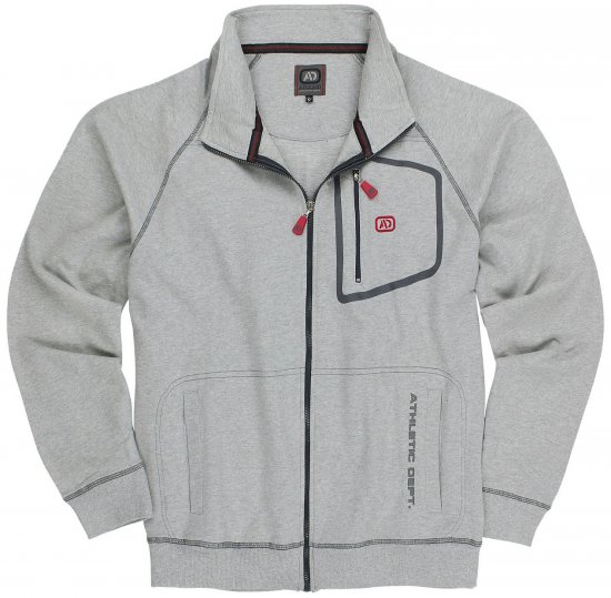 Adamo Manuel Sweatshirt with Zipper Grey - Megztiniai ir džemperiai - Megztiniai ir Džemperiai - 2XL-14XL