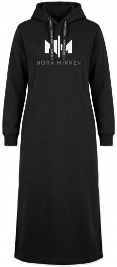 Nora Mikken MARI Maxi Hoodie Dress Black - Megztiniai ir džemperiai - 