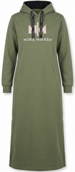 Nora Mikken MARI Maxi Hoodie Dress Green - Megztiniai ir džemperiai - 