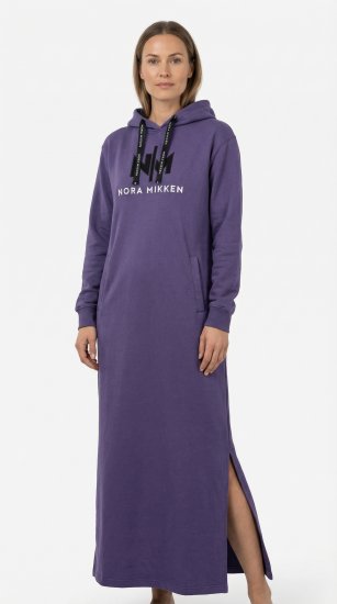Nora Mikken MARI Maxi Hoodie Dress Purple - Megztiniai ir džemperiai - 