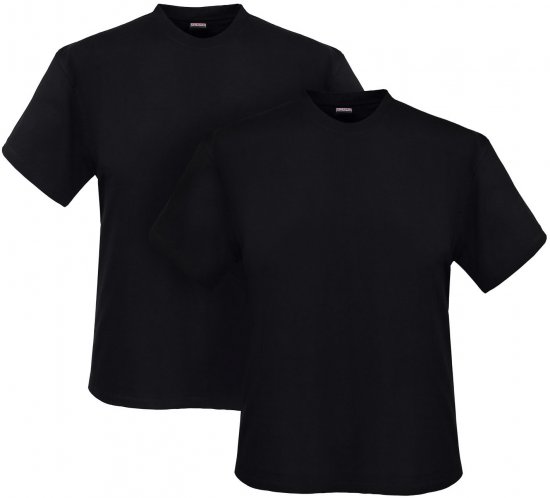Adamo Marlon Comfort fit 2-pack T-shirt Black - Marškinėliai - Marškinėliai - 2XL-14XL