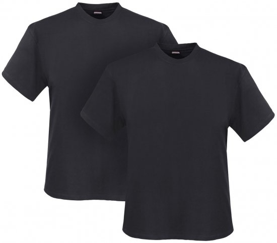 Adamo Marlon Comfort fit 2-pack T-shirt Charcoal - Marškinėliai - Marškinėliai - 2XL-14XL