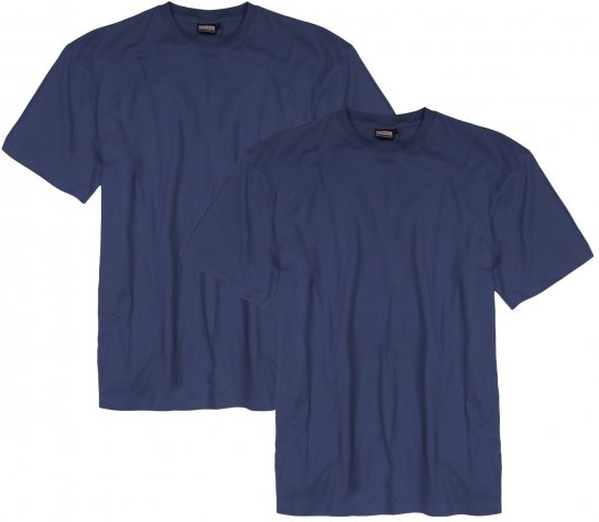 Adamo Marlon Comfort fit 2-pack T-shirt Denim Blue - Marškinėliai - Marškinėliai - 2XL-14XL