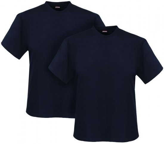 Adamo Marlon Comfort fit 2-pack T-shirt Navy - Marškinėliai - Marškinėliai - 2XL-14XL