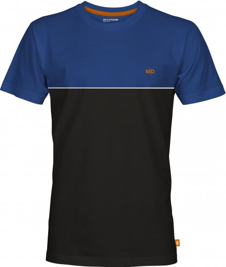 Motley Denim Athens Two-Toned T-Shirt Black/Royal Blue - Marškinėliai - Marškinėliai - 2XL-14XL