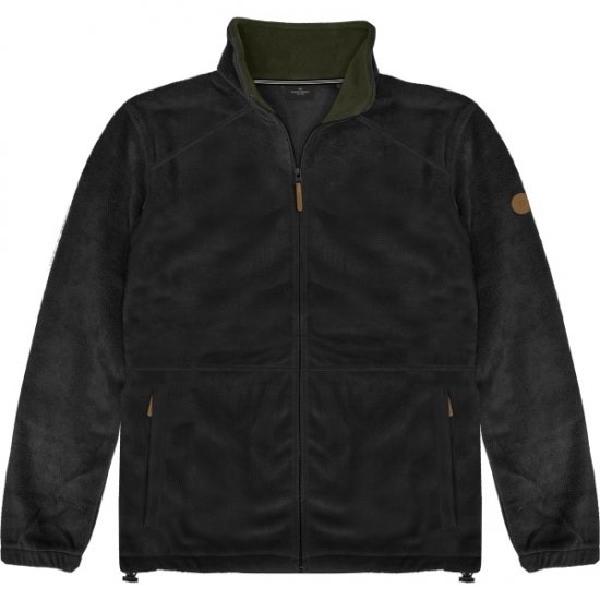 Double Outfitters MFT-7088 Fleece Full-Zip Jacket Black - Didelės vyriškos striukės - Didelės vyriškos striukės